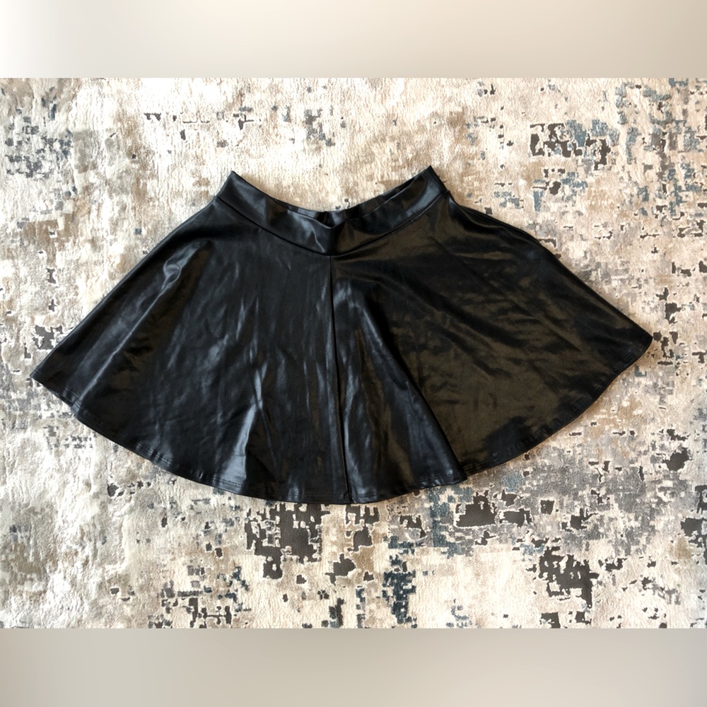 Faux Leather Mini Skirt